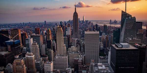 Sunset over New York Skyscrapers.jpg