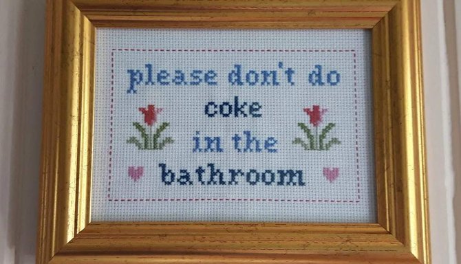 Washington's Please Don't Do Coke In The Bathroom Signs